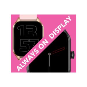 Smartwatch Rubicon RNCF03-1 Czarny+ Niebiesko-Pomarańczowy Pasek Parciany