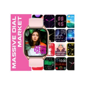 Smartwatch Rubicon RNCF03-1 Czarny+ Niebiesko-Pomarańczowy Pasek Parciany