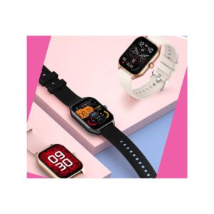 Smartwatch Rubicon RNCF03-1 Czarny+ Niebiesko-Pomarańczowy Pasek Parciany