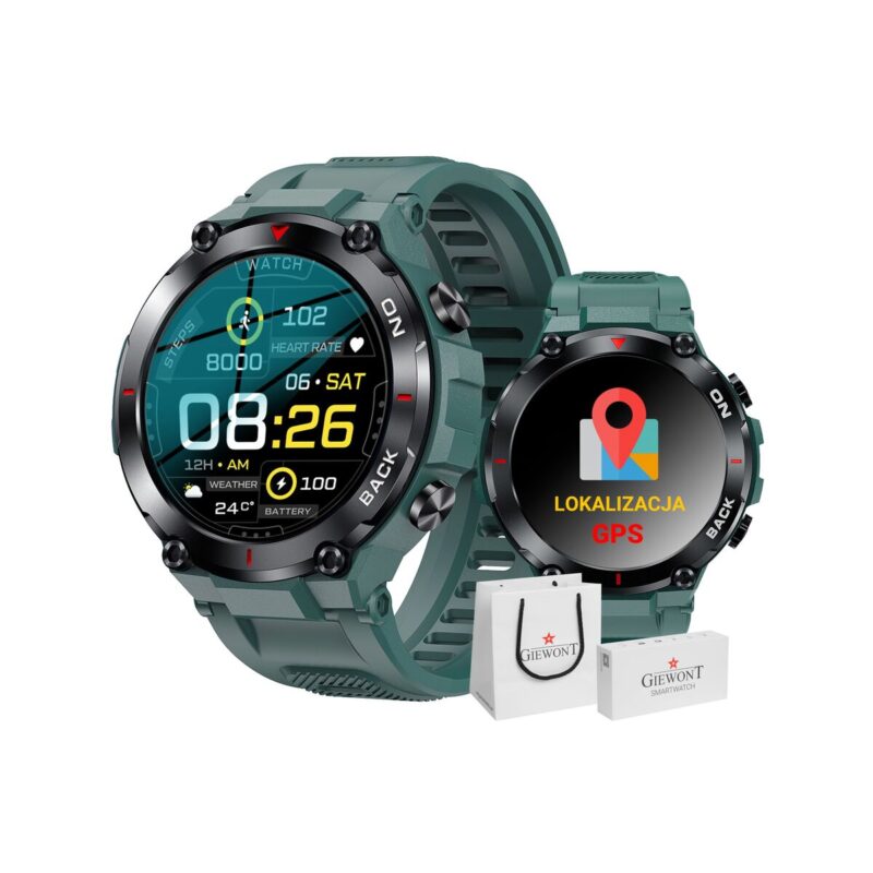 66_64_20_max Smartwatch GIEWONT Pionier GPS GW460-2 - Sea Green