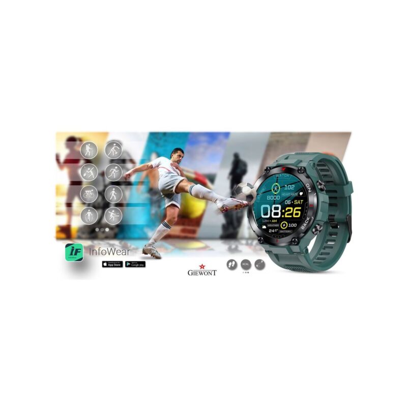 66_64_26_max Smartwatch GIEWONT Pionier GPS GW460-2 - Sea Green