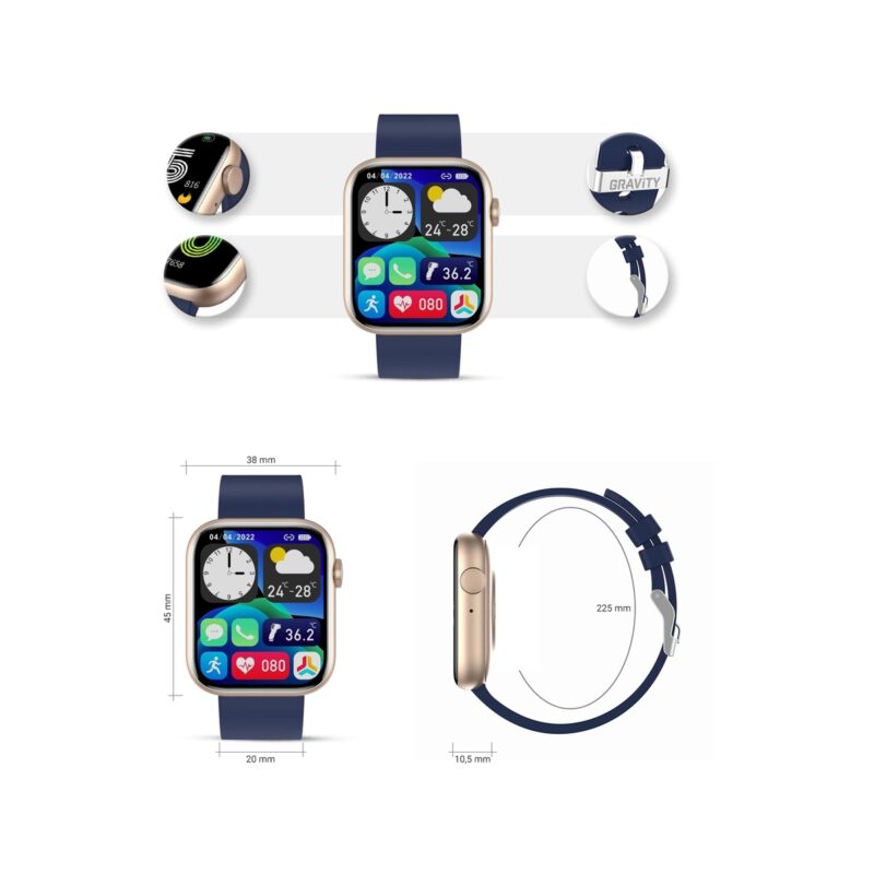 70_73_8_max Smartwatch Damski Gravity GT3-4 Różowo-Granatowy