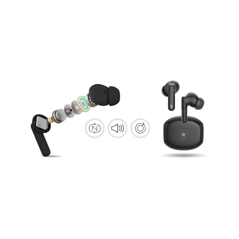 Słuchawki bezprzewodowe GIEWONT RealSound PRO ANC ENC GWS800-1 Czarne