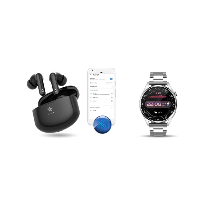 Słuchawki bezprzewodowe GIEWONT RealSound PRO ANC ENC GWS800-1 Czarne