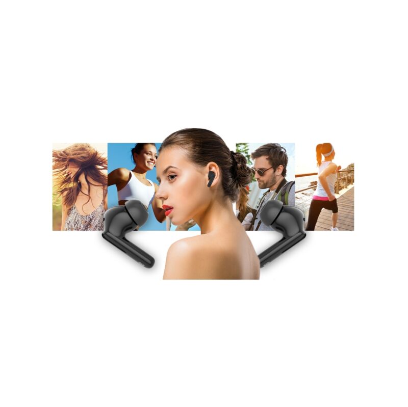 Słuchawki bezprzewodowe GIEWONT RealSound PRO ANC ENC GWS800-1 Czarne