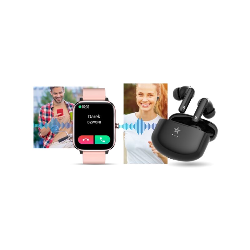 Słuchawki bezprzewodowe GIEWONT RealSound PRO ANC ENC GWS800-1 Czarne