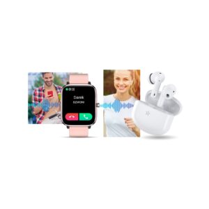 Słuchawki bezprzewodowe GIEWONT RealSound PRO ANC ENC GWS800-2 Białe