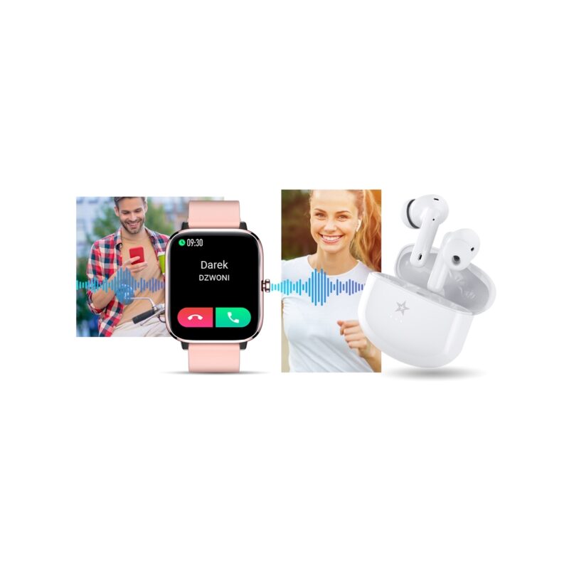 Słuchawki bezprzewodowe GIEWONT RealSound PRO ANC ENC GWS800-2 Białe