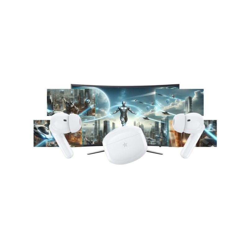 Słuchawki bezprzewodowe GIEWONT RealSound PRO ANC ENC GWS800-2 Białe