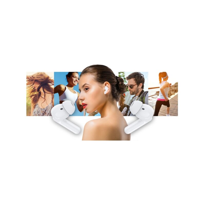 Słuchawki bezprzewodowe GIEWONT RealSound PRO ANC ENC GWS800-2 Białe