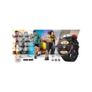 Smartwatch Gravity GT21-1+ Czarny Pasek Silikonowy