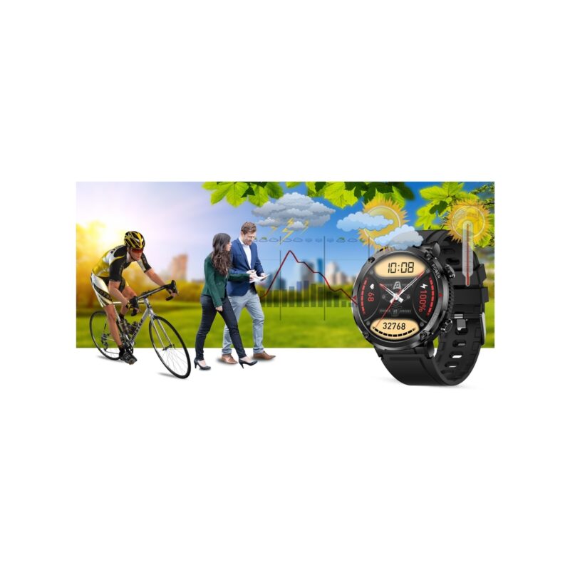 Smartwatch Gravity GT21-1+ Czarny Pasek Silikonowy