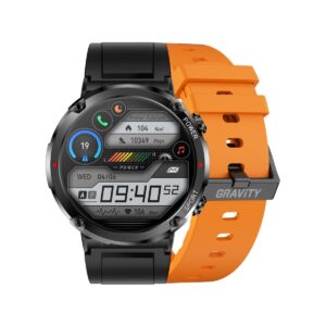 Smartwatch Gravity GT21-2 + Pomarańczowy Pasek Silikonowy