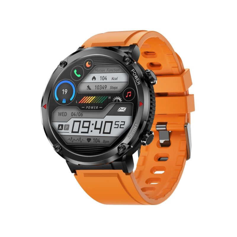Smartwatch Gravity GT21-2 + Pomarańczowy Pasek Silikonowy