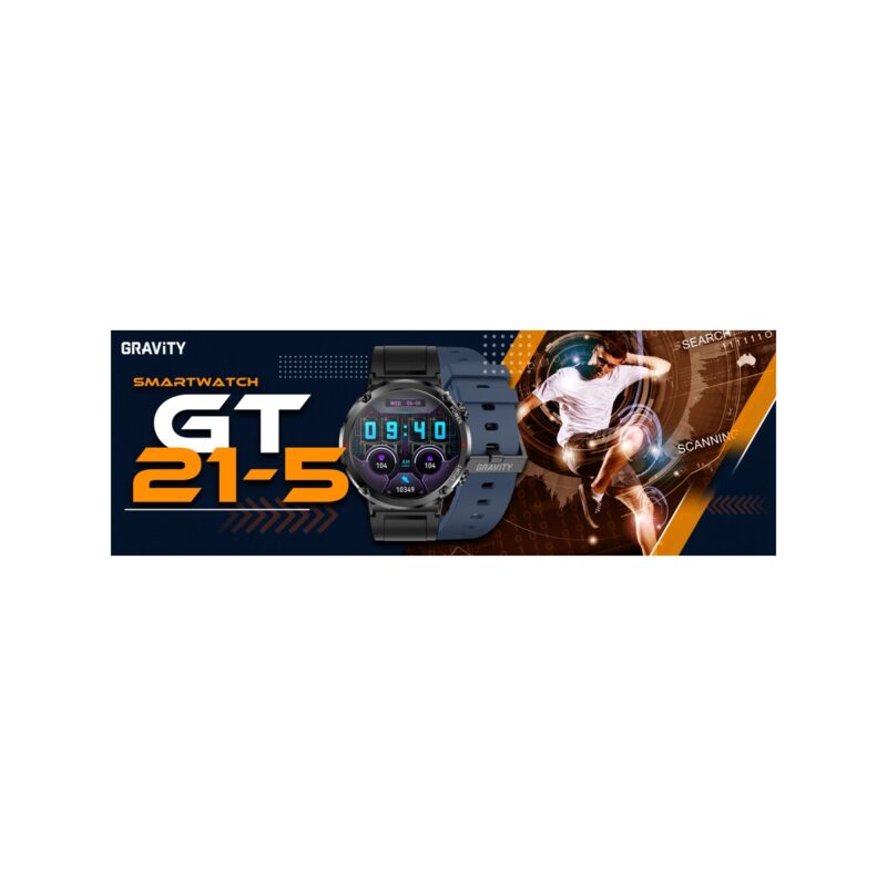 Smartwatch Gravity GT21-5 + Granatowy Pasek Silikonowy