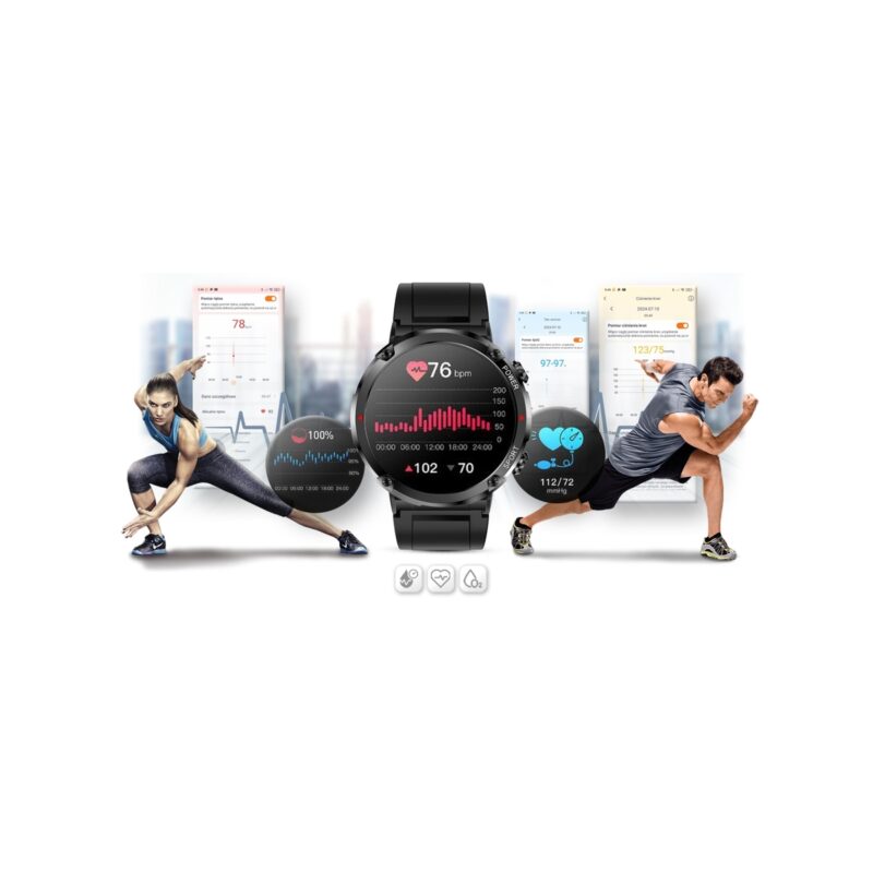 Smartwatch Gravity GT21-5 + Granatowy Pasek Silikonowy