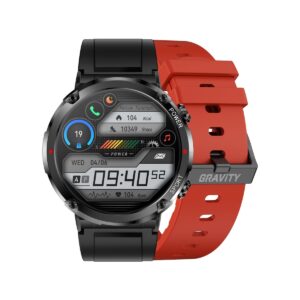Smartwatch Gravity GT21-6 + Czerwony Pasek Silikonowy