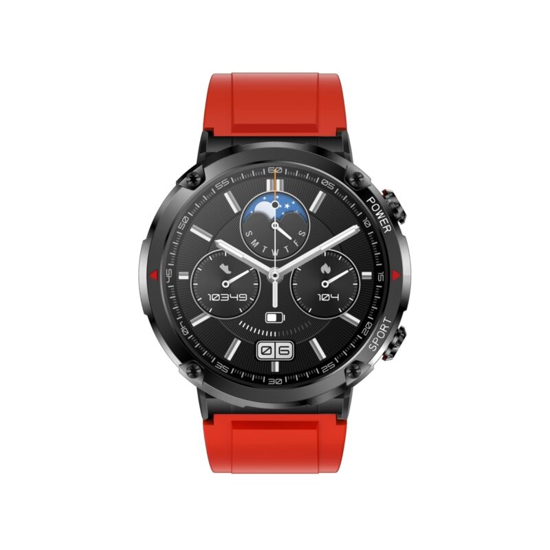 Smartwatch Gravity GT21-6 + Czerwony Pasek Silikonowy