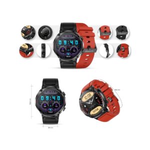 Smartwatch Gravity GT21-6 + Czerwony Pasek Silikonowy