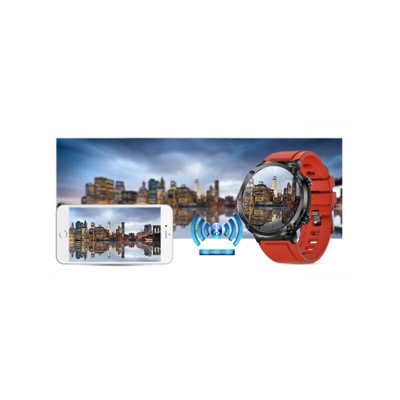 Smartwatch Gravity GT21-6 + Czerwony Pasek Silikonowy