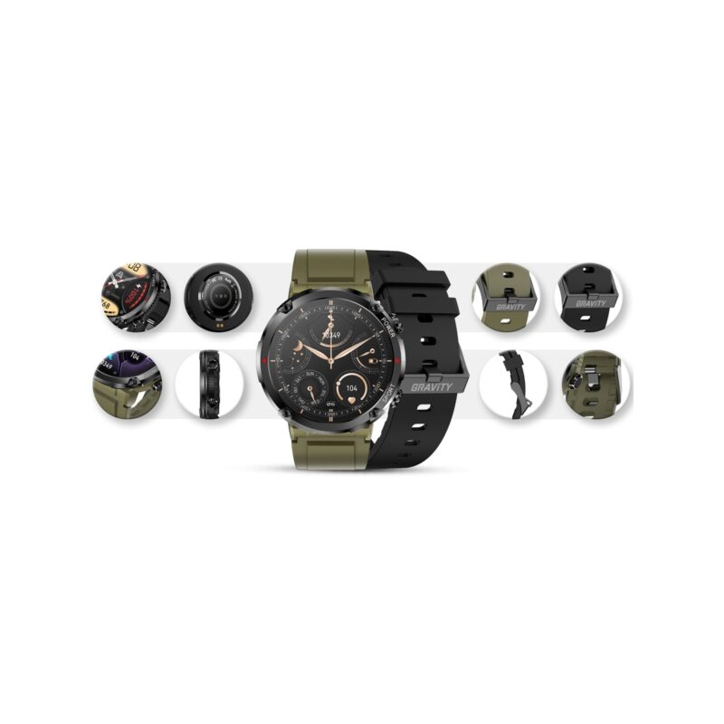 Smartwatch Gravity GT21-7 + Czarny Pasek Silikonowy