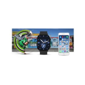 Smartwatch Gravity GT15-1 Czarny Pasek Silikonowy + Czarna Bransoleta