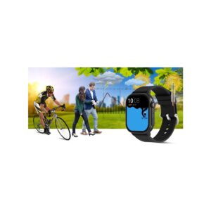 Smartwatch Gravity GT15-1 Czarny Pasek Silikonowy + Czarna Bransoleta