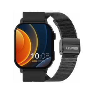 Smartwatch Gravity GT15-1 Czarny Pasek Silikonowy + Czarna Bransoleta
