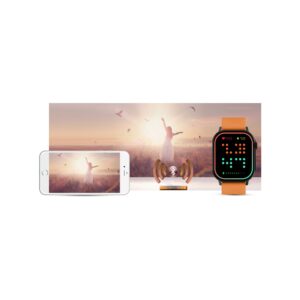 Smartwatch Gravity GT15-2 Pomarańczowy Pasek Silikonowy + Czarna Bransoleta