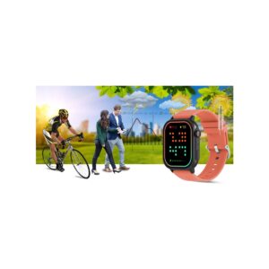 Smartwatch Gravity GT15-3 Czerwony Pasek Silikonowy + Czarna Bransoleta