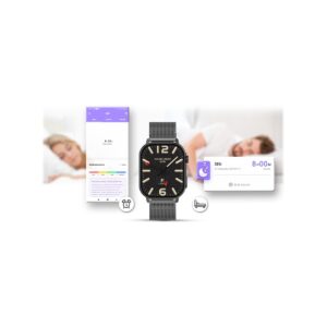 Smartwatch Gravity GT15-4 Niebieski Pasek Silikonowy + Tytanowa Bransoleta