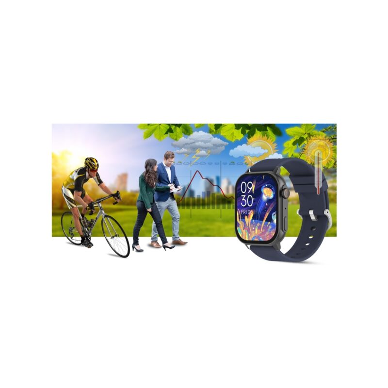 Smartwatch Gravity GT15-4 Niebieski Pasek Silikonowy + Tytanowa Bransoleta