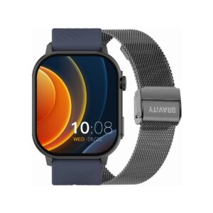 Smartwatch Gravity GT15-4 Niebieski Pasek Silikonowy + Tytanowa Bransoleta