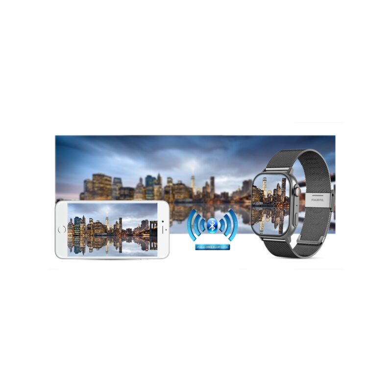 Smartwatch Gravity GT15-4 Niebieski Pasek Silikonowy + Tytanowa Bransoleta