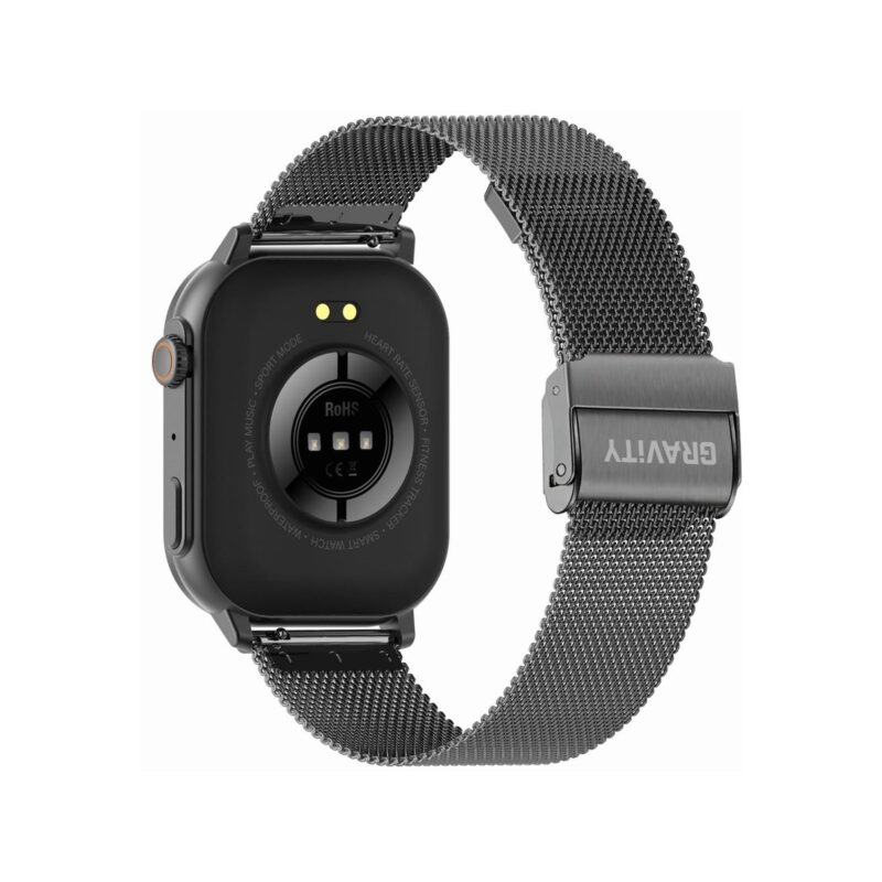 Smartwatch Gravity GT15-5 Czarny Pasek Silikonowy + Tytanowa Bransoleta