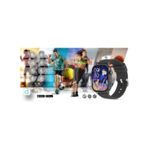 Smartwatch Gravity GT15-5 Czarny Pasek Silikonowy + Tytanowa Bransoleta