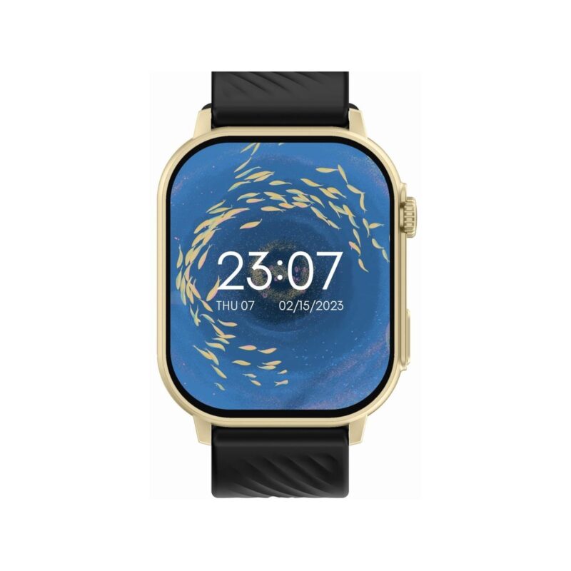 Smartwatch Gravity GT15-6 Czarny Pasek Silikonowy + Złota Bransoleta