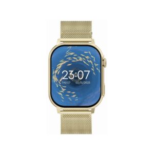 Smartwatch Gravity GT15-7 Różowy Pasek Silikonowy + Złota Bransoleta