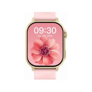 Smartwatch Gravity GT15-7 Różowy Pasek Silikonowy + Złota Bransoleta