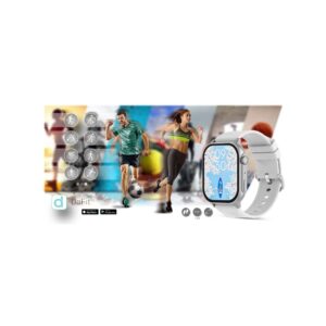 Smartwatch Gravity GT15-8 Szary Pasek Silikonowy + Srebrna Bransoleta