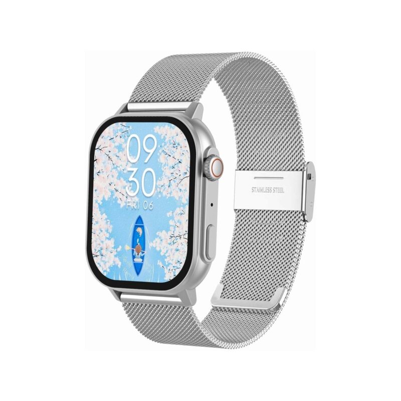 Smartwatch Gravity GT15-8 Szary Pasek Silikonowy + Srebrna Bransoleta