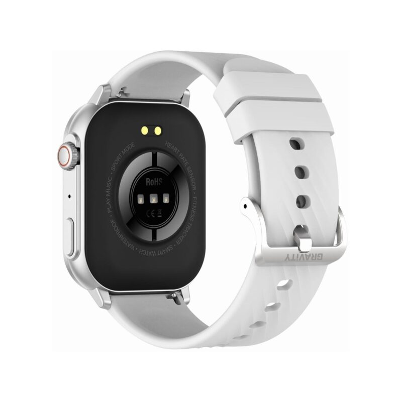 Smartwatch Gravity GT15-8 Szary Pasek Silikonowy + Srebrna Bransoleta