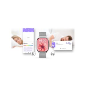 Smartwatch Gravity GT15-9 Czarny Pasek Silikonowy + Srebrna Bransoleta