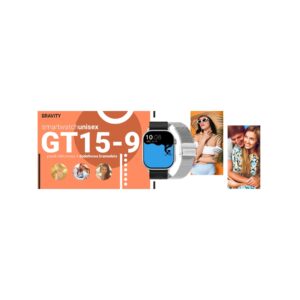 Smartwatch Gravity GT15-9 Czarny Pasek Silikonowy + Srebrna Bransoleta