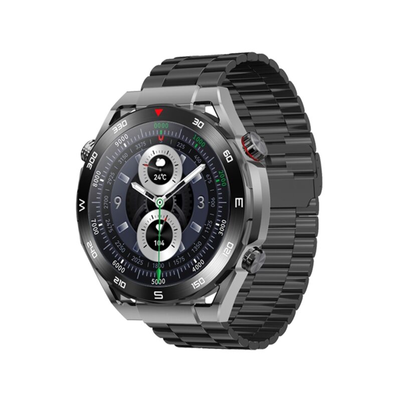 Smartwatch VELTORI VT100-1 + Czarny Pasek Silikonowy + Czarny Eko Skóra