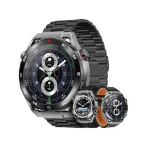 Smartwatch VELTORI VT100-1 + Czarny Pasek Silikonowy + Czarny Eko Skóra