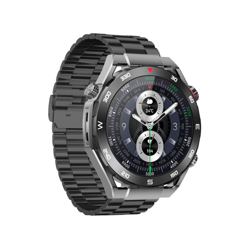 Smartwatch VELTORI VT100-1 + Czarny Pasek Silikonowy + Czarny Eko Skóra