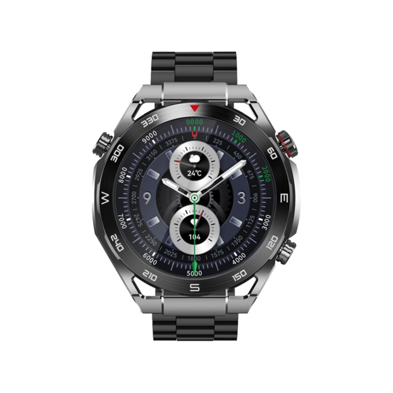 Smartwatch VELTORI VT100-1 + Czarny Pasek Silikonowy + Czarny Eko Skóra