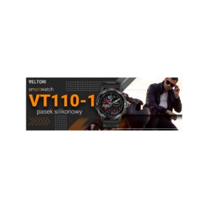 Smartwatch VELTORI VT110-1 Czarny Pasek Silikonowy
