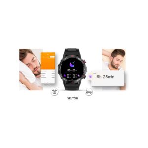 Smartwatch VELTORI VT110-1 Czarny Pasek Silikonowy